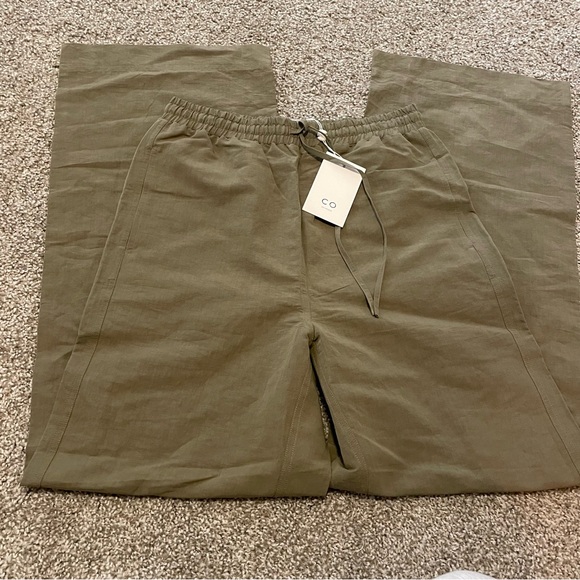 CO Pants - CO. Collection green wide leg pull on trousers pants